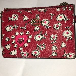 Coach - leather small wallet keychain